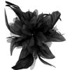 Aurora Collection Flower Comb Fascinator in Black, size: One Size