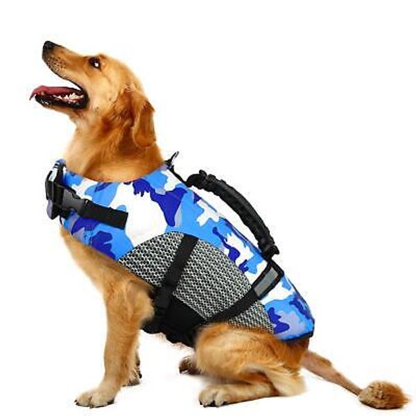 MIGOHI Dog Life Jacket Ripstop Pet Floatation Safety Vest Adjustable Swimsuit...