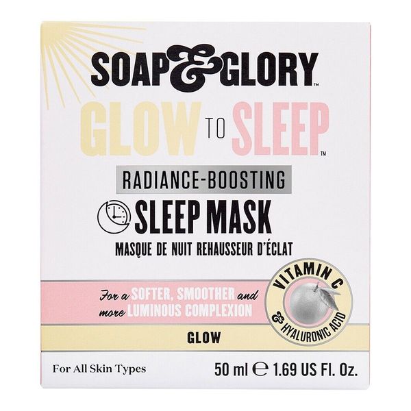 Soap & Glory Glow To Sleep Radiance Boosting Sleep Mask 1.69oz New In Box