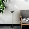 POWLAB Stainless Steel Self-Cleaning Ashtray- Adjustable Height Floor Standing Ash Tray with Lid, 15" to 31"- Detachable Design for Indoor/Outdoor, Patio Use- Telescopic Cigarette and Cigar Ash Holder