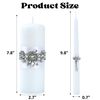 Unity Wedding Candle Set - 1 Pillar & 2 Taper Candles for Ceremony