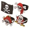 6 X Skull & Crossbones Pirate Rubber Rings