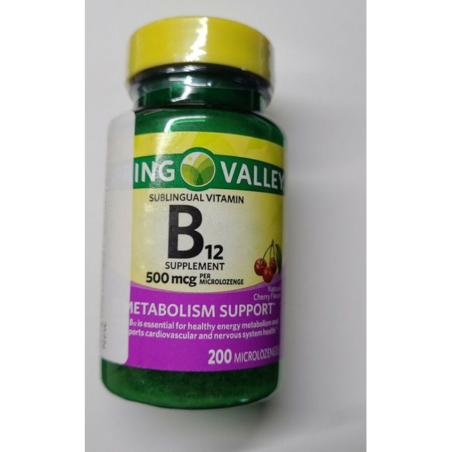 Spring Valley Vitamin B12 Tablets 500mcg 200 Count 01/24