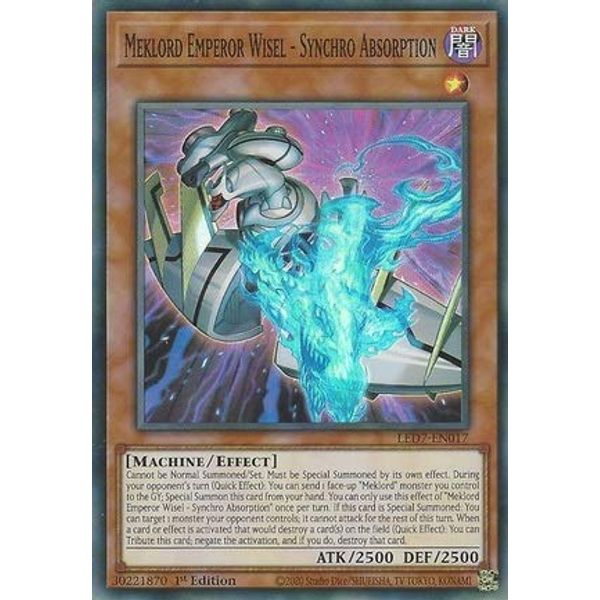 Meklord Emperor Wisel - Synchro Absorption - LED7-EN017 - Super Rare - 1st Edition