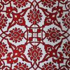 Red 16"x16" Turkish Raised Ottoman Iznik Floral Pattern Ceramic Tile Set
