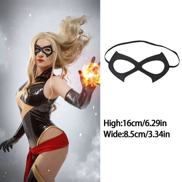 Orgoue Catwoman Mask, Masquerade Mask Cat Mask Black Catwoman Costume Half Face Cat Kitten Leather Mask for Ladies Women Girls Cosplay Mask for Halloween Carnival Party Ball Dance