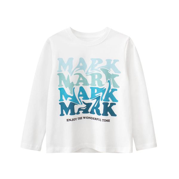 Children Colorful Slogan Print Graphic Soft Cotton Shirt - 130 (7-8Y) / White