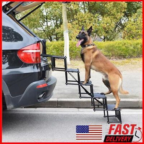 5 Steps Pet Step Stairs Support Up To 150 Lbs Foldable Pet Stair Large Dog Step