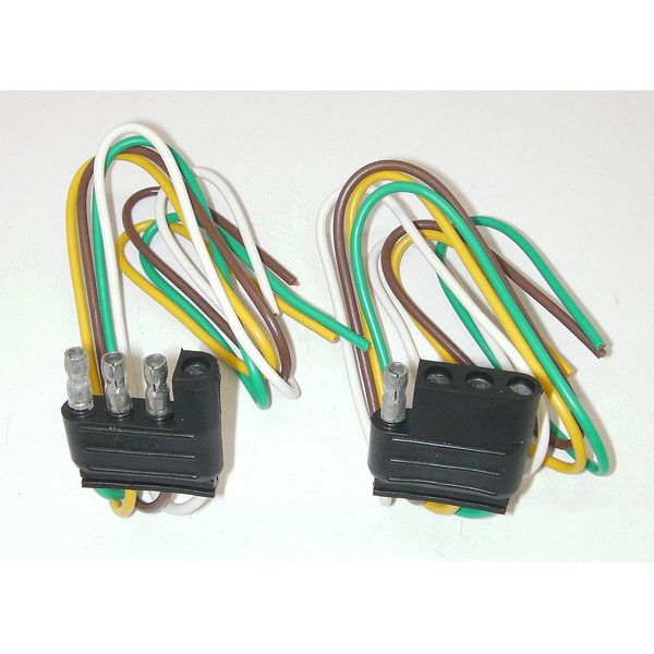 Parts Master 86103 4-Way Universal Male/Female 24" Flat Trailer Connector Set