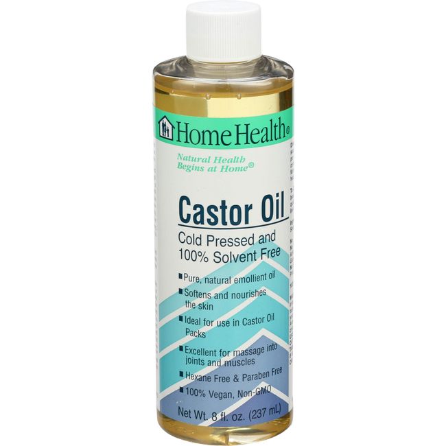 Home Health Castor Oil Cold Pressed & Cold Processed, 8 Oz