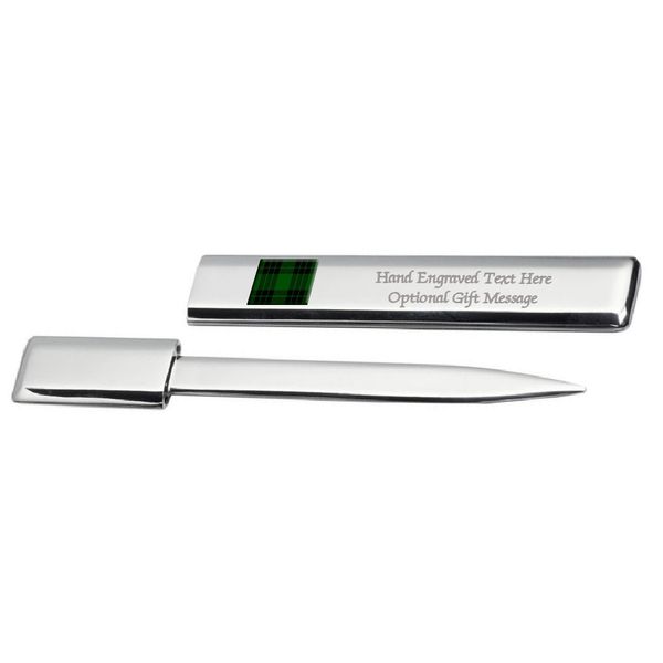 Engraved Post Letter Opener Cufflinks Tartan Clan Graham