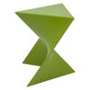 Home Square Modern Plastic Triangle End Table in Green - Set of 2