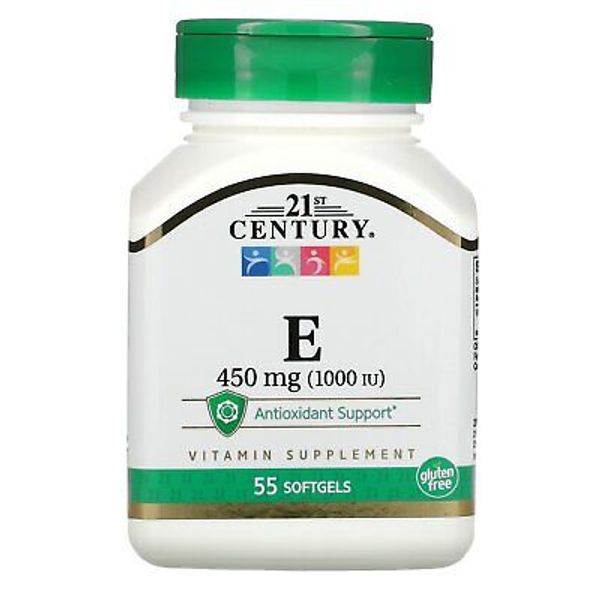 E, 450 mg (1,000 IU), 55 Softgels