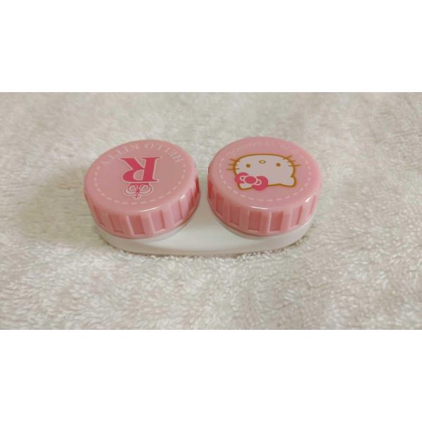 New Pattern B Cute Kitty Contact Lens Case Soft Pink 1