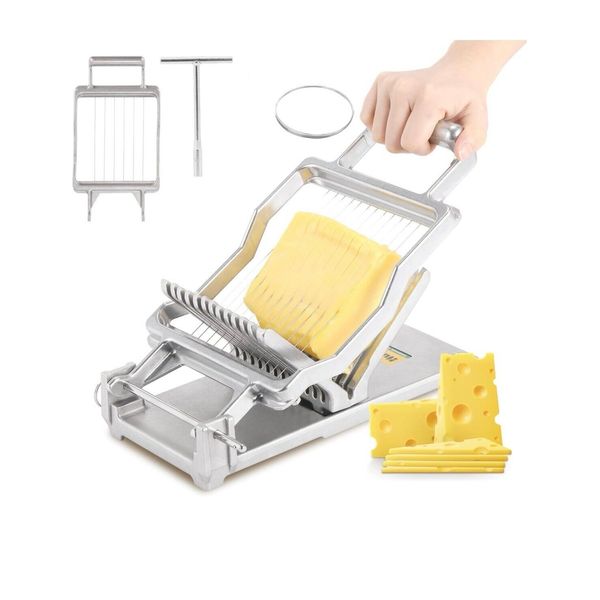 Huanyu Commercial Cheese Slicer 1cm&2cm Stainless Steel Wire Cheese Cutter Bu...