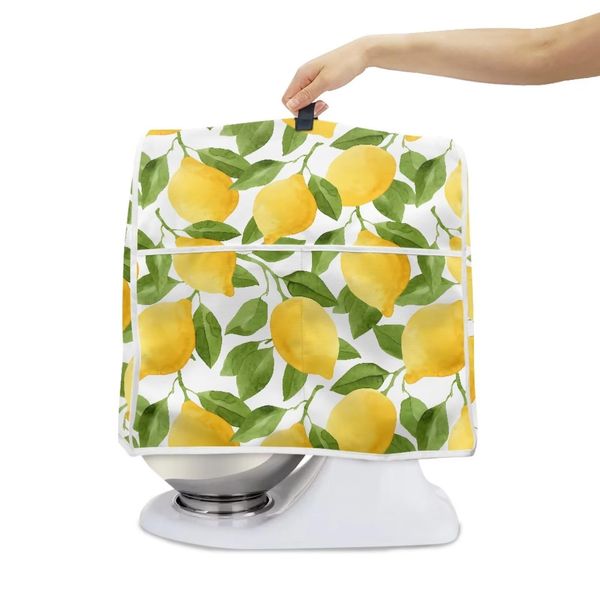 chaqlin Lemon Print Mixer Cover Kitchen Aid Mixer Covers Stand Mixer Kitchen Aid Covers Toaster Covers Bread Machine Dust Cover Coffee Maker Case Organzier Bag