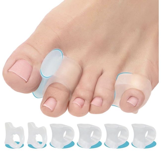 5 STARS UNITED Toe Spacers for Men and Women – 6 Gel Toe Separators