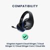 kwmobile Ear Pads Compatible with Kingston HyperX Cloud Stinger/Cloud Mix - 2x Replacement for Headphones - Black