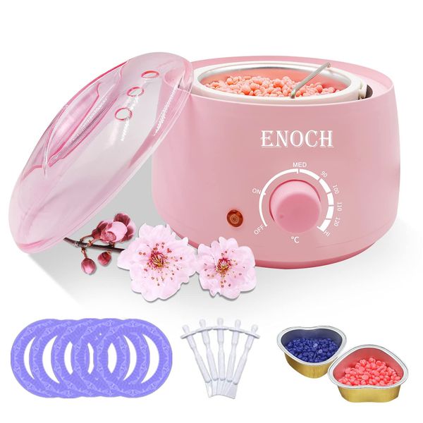 Wax Warmer Wax Kit, Hair Removal Wax, Painless, Household Wax Hair Removal Set, Face, Eyebrows, Armpits, Legs, Bikini, Women's, Men's, Painless, Home Wax, Japanese Instruction Manual (English Language Not Guaranteed), 5 Nose Bristles, 2 Heart-Shaped Cups