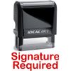 SIGNATURE REQUIRED Red Stock Self-Inking Rubber Stamp
