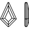 AURORA Crystal Kite-Flat Back 8.6x5.6mm Crystal AB 15pcs