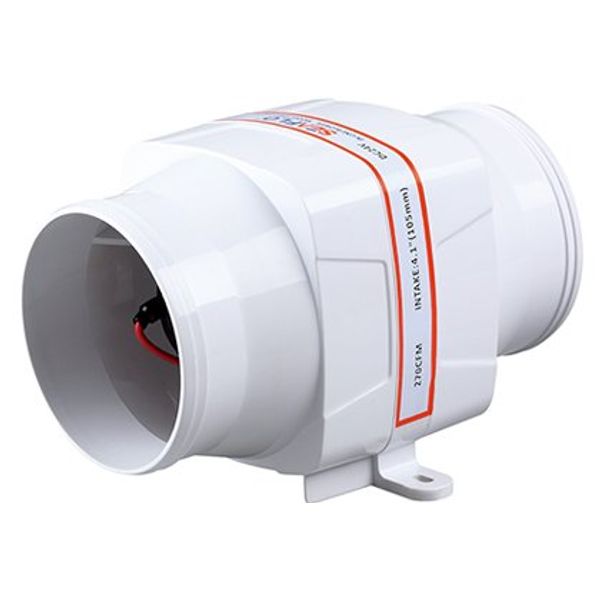 SEAFLO 4" in-Line Marine Bilge Air Blower 12V 270 CFM Quiet Boat White