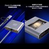 ufe020 USB 3.2 Gen2 10Gbps Type A Memory Card Reader with USB-A USB-C Cable for Android Windows MacOS Linux Camera Reader USB Compact 2TB Black