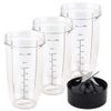 3 Pack 32 oz Colossal Cup + Extractor Blade compatible with Nutribullet Lean NB-203 1200W Blender