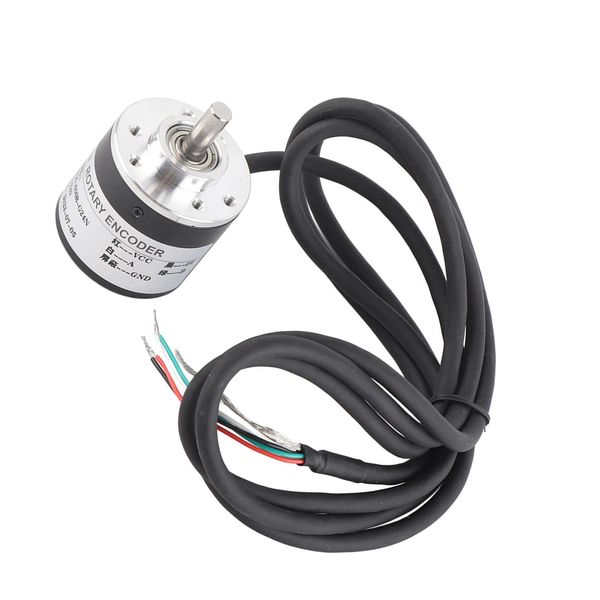 Magnetoelectric Incremental Rotary Encoder Wide Voltage AB Two Phases Shaft 6mm 600P/R DC5V-24V