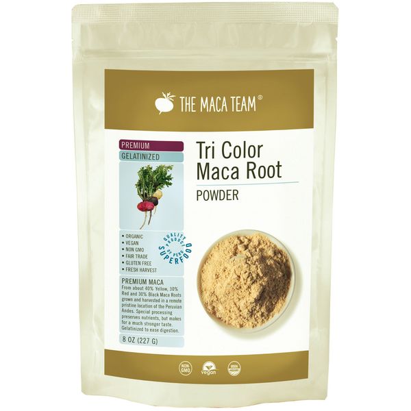 Certified Organic Tri-Color Gelatinized Premium Maca Powder