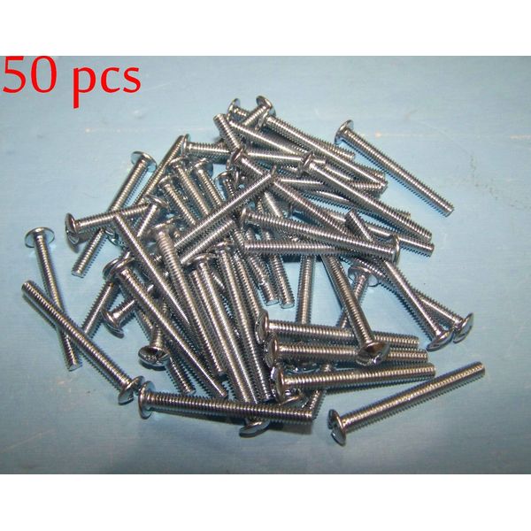 50pc 8-32 x 1-1/2" Phillips Truss Head Machine Screws Cabinet Hardware Knob Pull