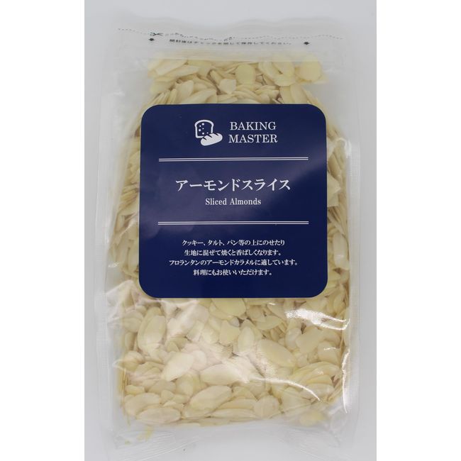 BAKING MASTER Almond Slice, 17.6 oz (500 g) [No skin, processed in Japan, bag with zipper]