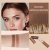 Hairline Powder Hair Root Touch Up, Instantly Conceals Hair Loss And Fills In Receding Hairlines Forehead Side Hair Filler Sweatproof Hairline Finishing Stick For Women Men (Medium Brown & Brown)