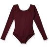 Capezio Big Girls' Team Basic Long Sleeve Leotard, Maroon, Large (12-14)