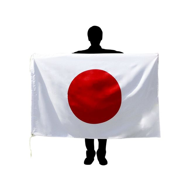 国旗 日本国旗 日の丸・水をはじく撥水加工付き [ テトロン 100×150ｃｍ ]日本製