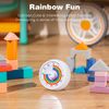 Visual Timer for Kids, 60-Minute Countdown for Classroom Office Kitchen, Desk Timer Kids Time Management Tools with Silent Operation, Pomodoro Time Rainbow Pattern (White)