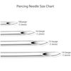 BodyJewelryOnline Curved Piercing Needles Perfect to pierce Ear Nose Belly Nipple Eyebrow Labret (14g (1.6 mm) Pack of 10)