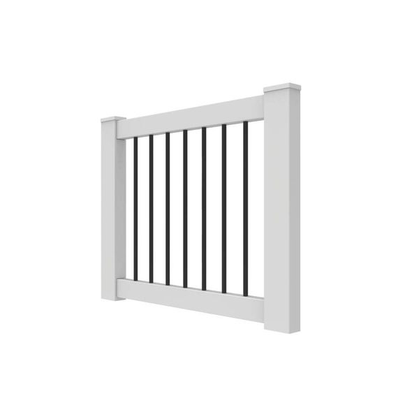 Barrette Outdoor Living 73030536 T-Top Gate Vinyl Rail, White