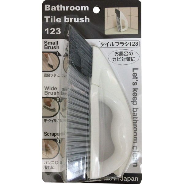 Aiwa MT Tile Brush 123 White Bathroom Cleaning Brush