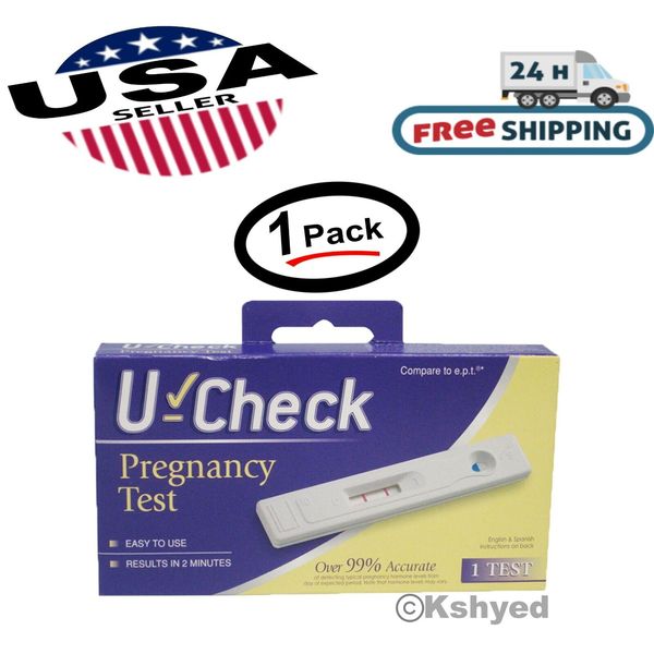 U Check Pregnancy Tests/Prueba De Embarazo 99% Accurate (1 Pack) - New