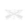 Inkfidel 18E Special Forces Communications Sergeant Crossed Arrows Vinyl Decal (White)