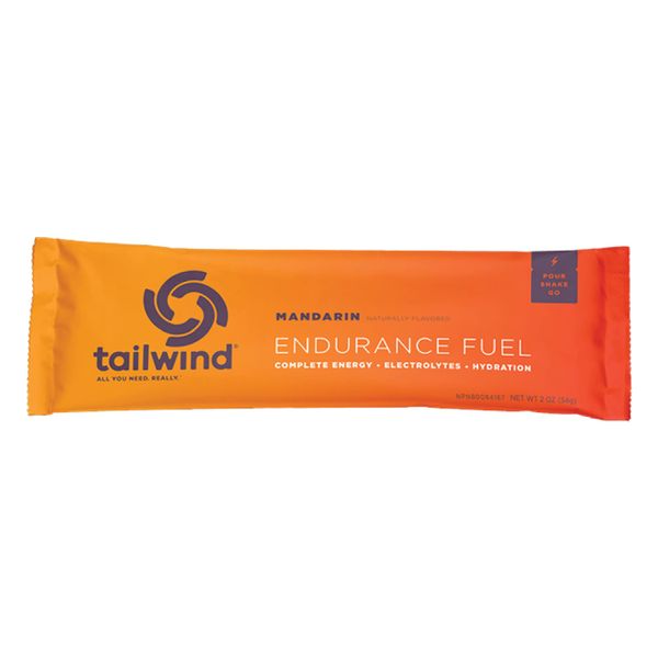 Tailwind Nutrition Endurance Fuel, Grab-and-Go Hydration Drink Mix with Electrolytes, Non-GMO, Free of Soy, Dairy, and Gluten, Vegan, Mandarin Orange, Pack of 12