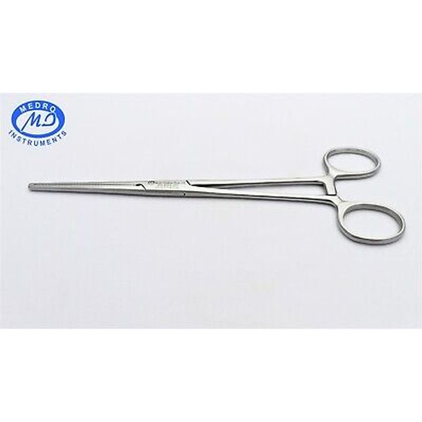 Rochester Oschner Forcep 8" Straight OR Grade 1x2 Teeth Locking Hemostat Forceps