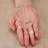 Philip Jones 3pc Daisy Cuff Bangle Set