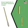Brown Applicator, 6, Serrated, Twisted Tip, Cooper