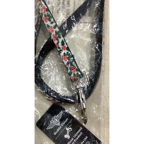 NIB Buckle Down Christmas Holly Dog Leash 4ft  1/2”wide Pet Product