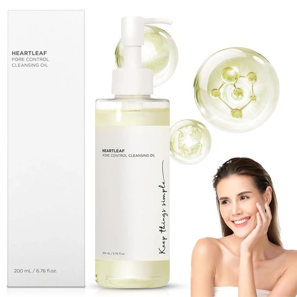 SPERMUOY Cleansing Oil,Heartleaf reinigungsöl Heartleaf cleansing oil,Anti Poren Reinigungsöl Heartleaf Pore Control Cleansing Oil Skin Cleansing Skin Care Kit