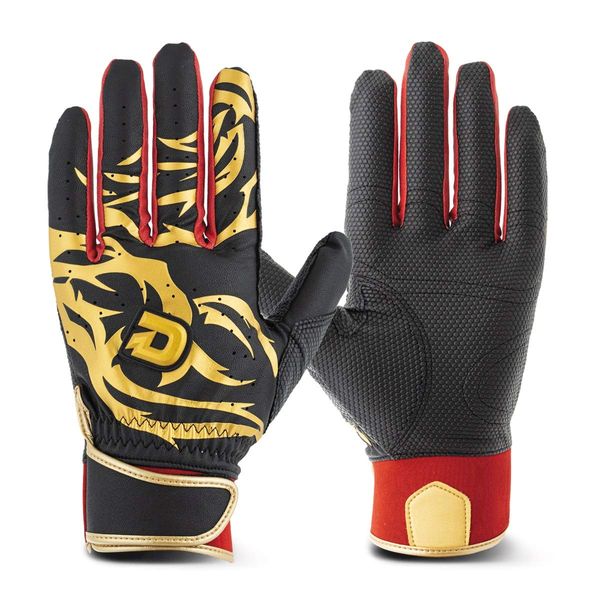 DeMARINI 1203 Baseball Batting Glove Ambidextrous WTABG1203M Black x Gold M