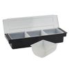 Beaumont Plastic Condiment Holder 3 Part Compartments - Kitchen Bar Organizer Box CZ602
