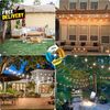3 Color Outdoor LED Dimmable String Lights for Patio with Remote Plug in 48FT...